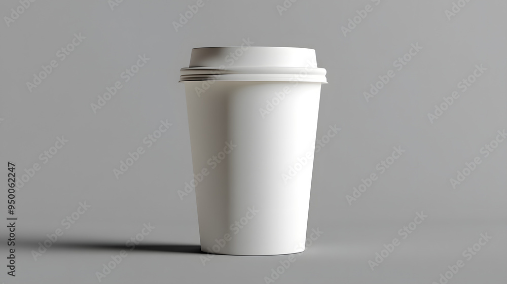 White Paper Coffee Cup with Lid Mockup Template on a Light Background, Perfect for Showcasing Branding and Packaging Design, Ideal for Illustrating Themes of Beverage Marketing, Customizable Product D White Paper Coffee Cup with Lid Mockup Template on a Light Background, Perfect for Showcasing Branding and Packaging Design, Ideal for Illustrating Themes of Beverage Marketing, Customizable Product D