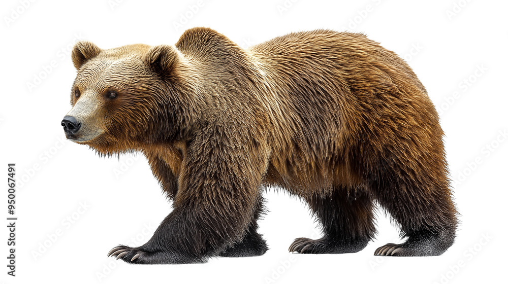 Fototapeta premium brown bear isolated on white png