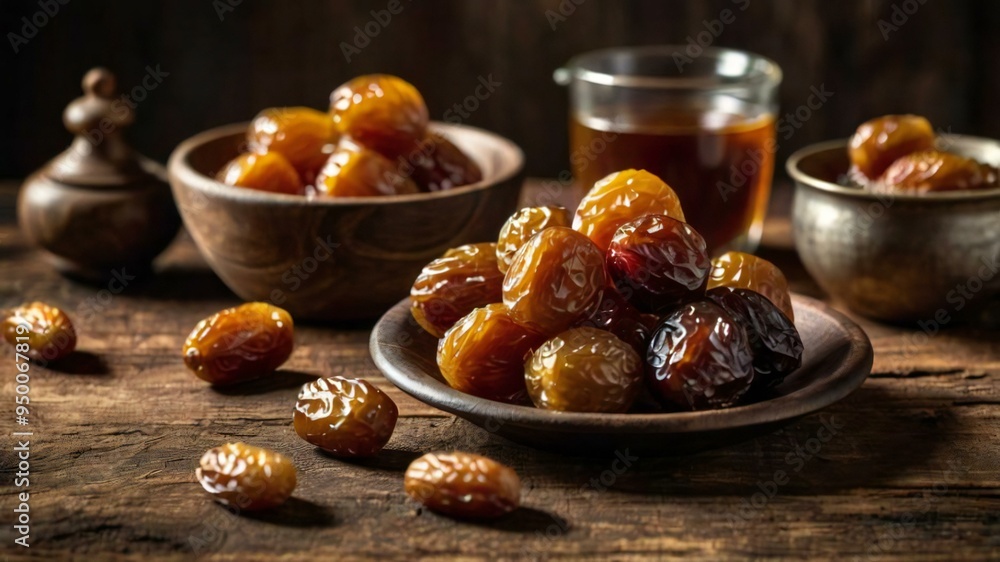Ramadan kareem with premium dates,nuts and arabic tea. Festive still life with oriental ramadan lantern and iftar food concept Ramadan kareem with premium dates,nuts and arabic tea. Festive still life with oriental ramadan lantern and iftar food concept
