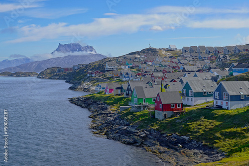 Colorful houses in Nuuk Greenland photo