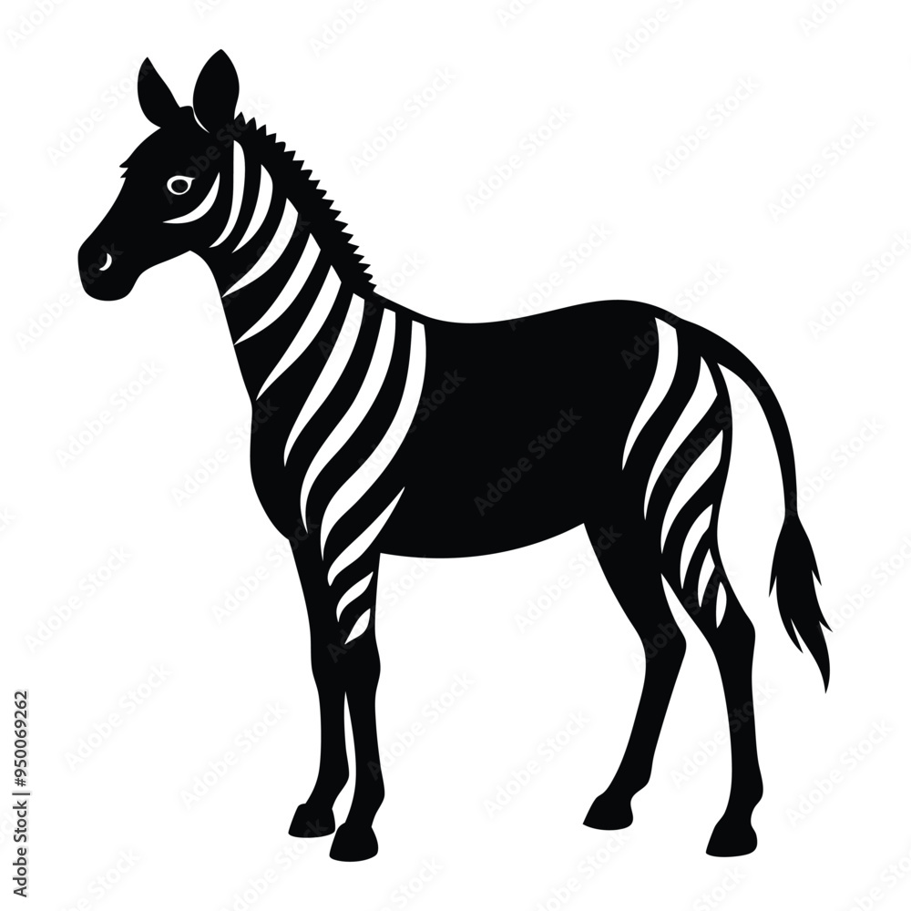 Zebra silhouette vector art and illustration Zebra silhouette vector art and illustration