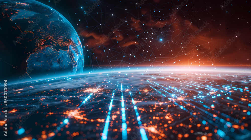 2d illustration world map abstract background.Global network connection. World map point and line composition concept of global business. 2d illustration world map abstract background.Global network connection. World map point and line composition concept of global business.
