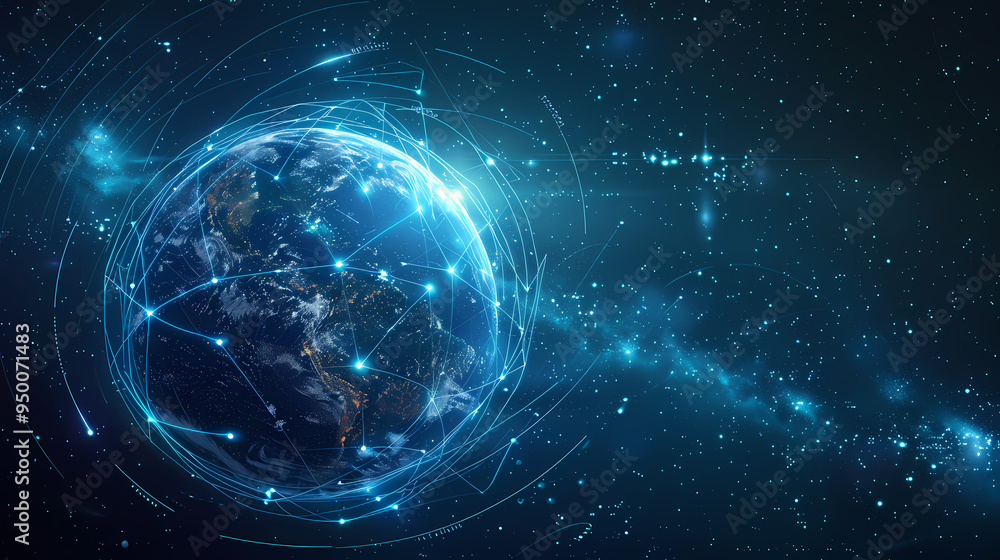 2d illustration world map abstract background.Global network connection. World map point and line composition concept of global business. 2d illustration world map abstract background.Global network connection. World map point and line composition concept of global business.