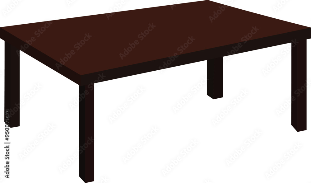 Vector illustration of a brown wooden bench on perspective. Wooden furniture Icon design isolated on white background Vector illustration of a brown wooden bench on perspective. Wooden furniture Icon design isolated on white background