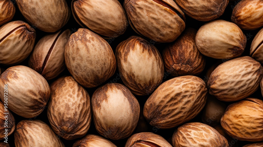 A detailed view of pistachio nuts in their shells, highlighting the rich textures and natural hues that make them an appealing and nutritious snack option SEAMLESS PATTERN A detailed view of pistachio nuts in their shells, highlighting the rich textures and natural hues that make them an appealing and nutritious snack option SEAMLESS PATTERN