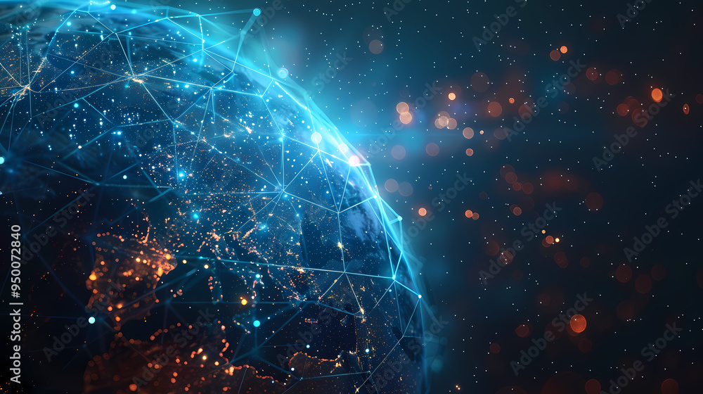 2d illustration world map abstract background.Global network connection. World map point and line composition concept of global business. 2d illustration world map abstract background.Global network connection. World map point and line composition concept of global business.