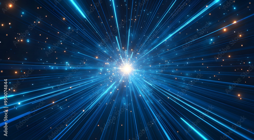 Blue Light-Speed Background with Laser Beams and Stars, 3D Render Illustrating the Concept of Futuristic Technology and Space Travel, Perfect for Depicting Sci-Fi Themes, High-Speed Motion, and Advanc Blue Light-Speed Background with Laser Beams and Stars, 3D Render Illustrating the Concept of Futuristic Technology and Space Travel, Perfect for Depicting Sci-Fi Themes, High-Speed Motion, and Advanc