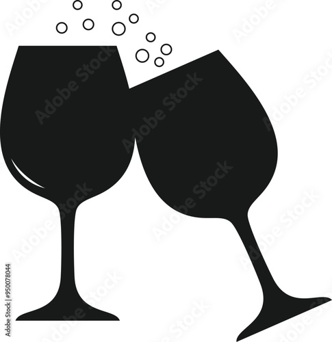cheers icon. wine icon vector