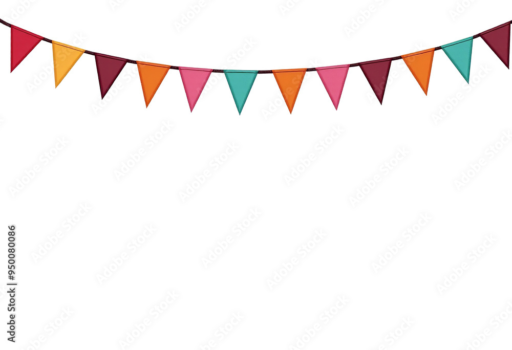 Obraz premium Colorful Pennant Banner Graphics | Commercial Use 
