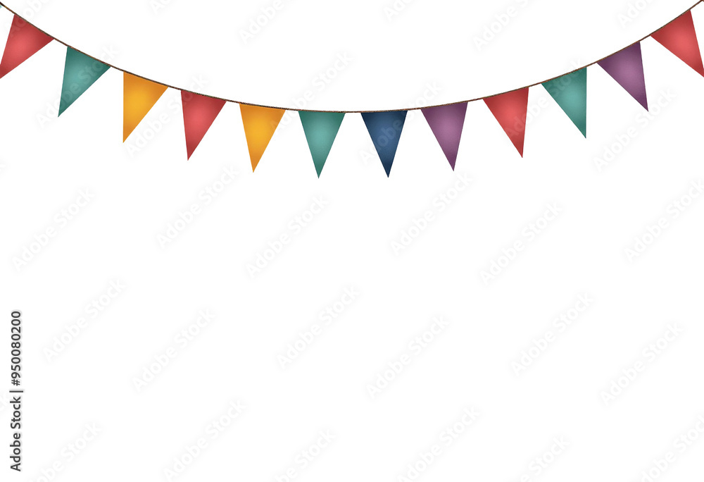 Party Bunting Illustration | Isolated on Transparent PNG Party Bunting Illustration | Isolated on Transparent PNG