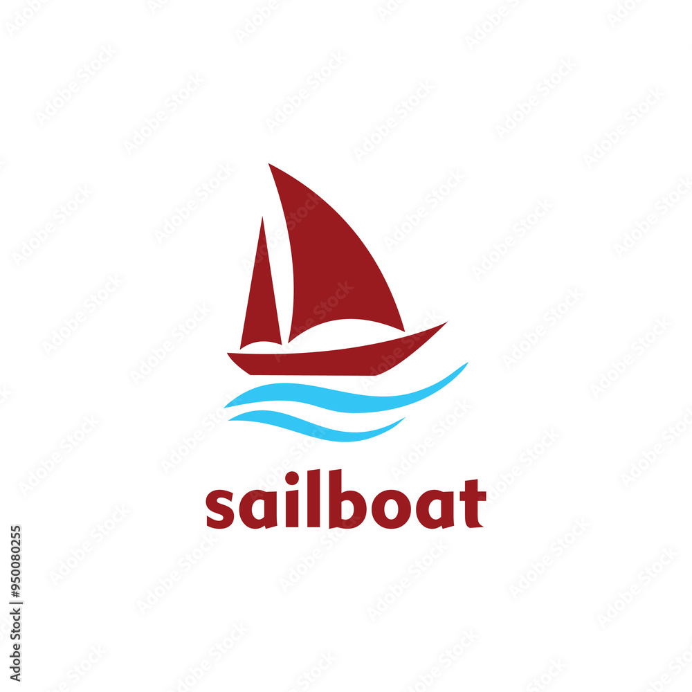 abstract icon logo flat design sailboat abstract icon logo flat design sailboat