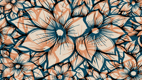 Botanical background. Abstract plant shapes. Minimalist illustration for printing on wall decorations.