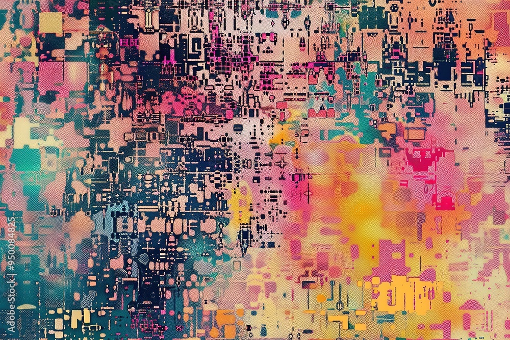 Abstract Glitch Art: Pixelated patterns and distorted shapes, conveying a digital noise aesthetic. Abstract Glitch Art: Pixelated patterns and distorted shapes, conveying a digital noise aesthetic.
