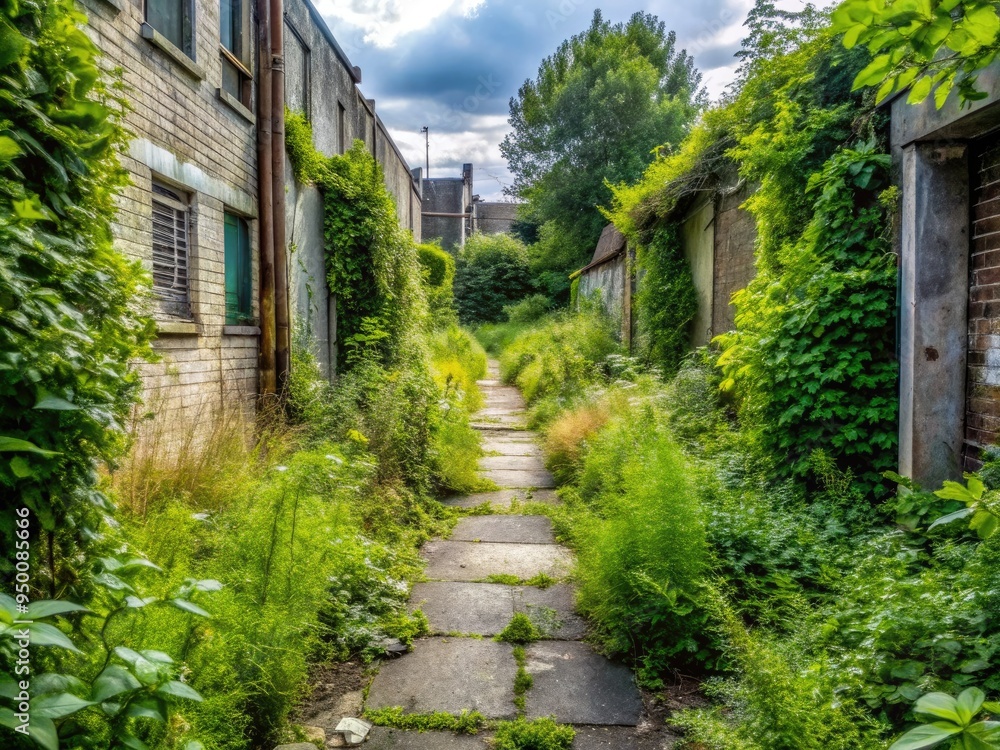 abandoned footpath overgrown with weeds gritty urbex decay abandoned footpath overgrown with weeds gritty urbex decay