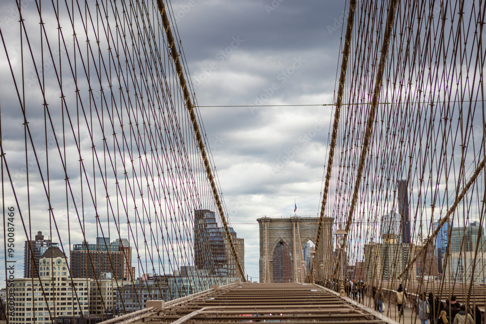 Naklejka premium Brooklyn Bridge Morning Perspective