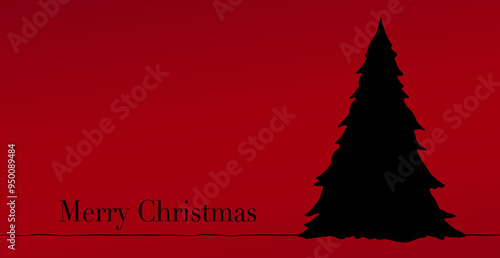 Roter Weihnachtshintergrund mit Weihnachtsgruß Merry Chrtistmas