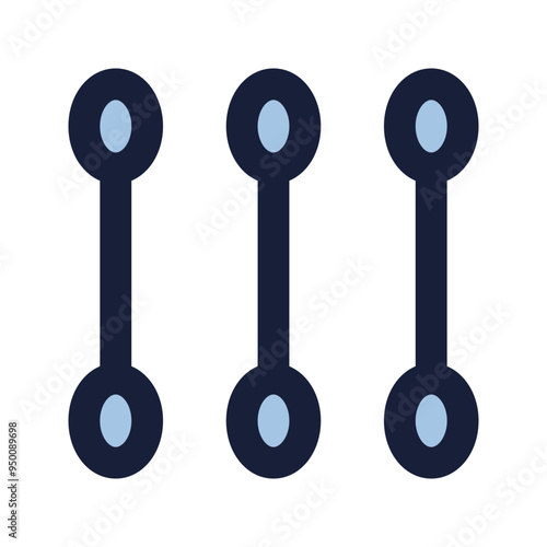 cotton swab flat line icon