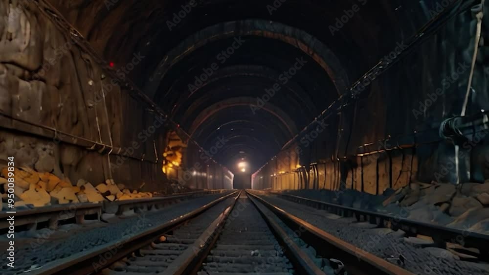 Train Tracks Leading to a Light at the End of a Dark Tunnel Train Tracks Leading to a Light at the End of a Dark Tunnel