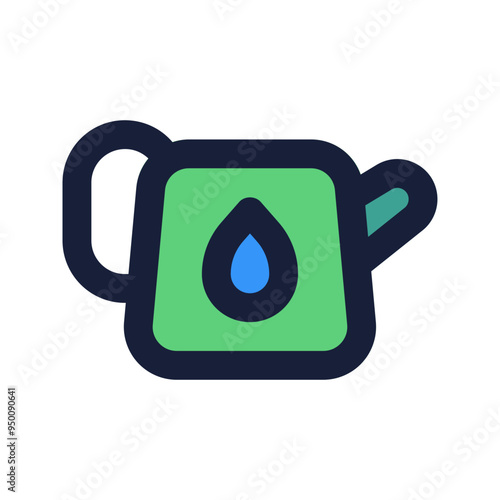watering can flat line icon