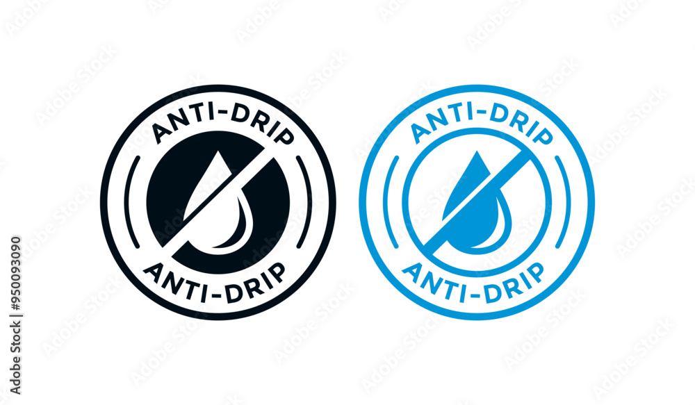 Anti drip logo badge template. Suitable for information Anti drip logo badge template. Suitable for information