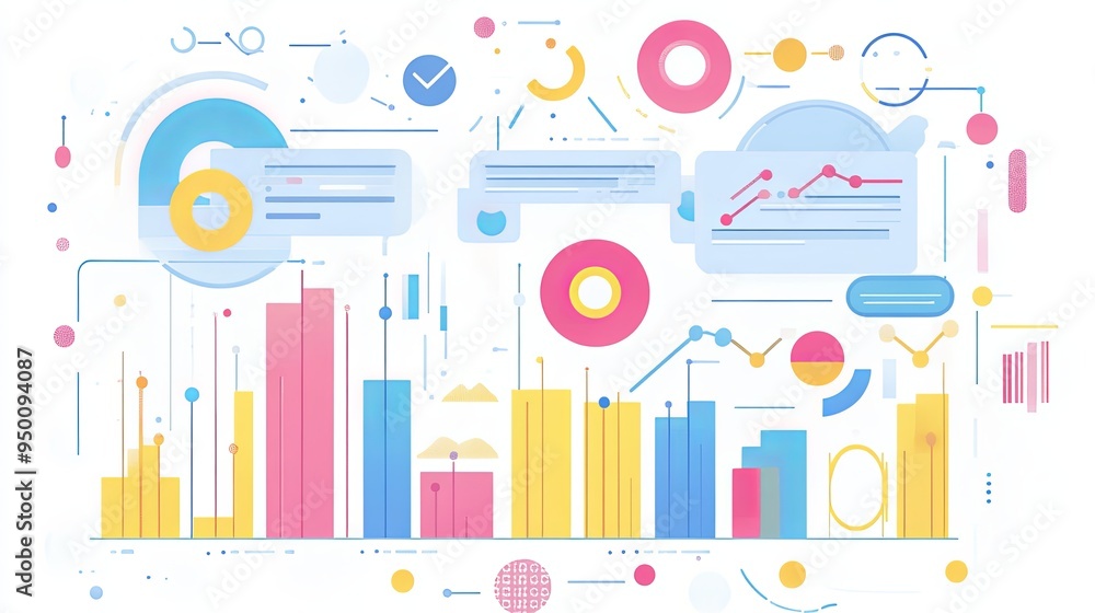 Naklejka premium Strategic Keyword Research Graphic: Streamlined Layout for Text and Design Flexibility, Maximizing SEO and Visual Appeal
