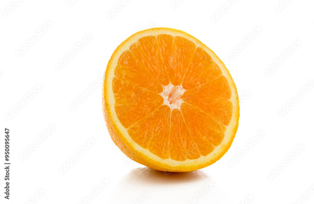 Fresh oranges with half isolated on white background Fresh oranges with half isolated on white background