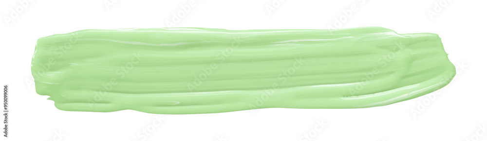 Shiny green liquid brush strokes isolated on transparent background Shiny green liquid brush strokes isolated on transparent background