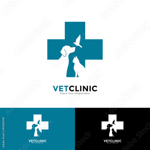 vet clinic logo design cross symbol template. Suitable for business, animal pet care, medical pets