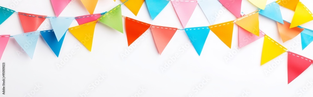 A white background makes it easy to decorate and cover party flags with paper. A white background makes it easy to decorate and cover party flags with paper.