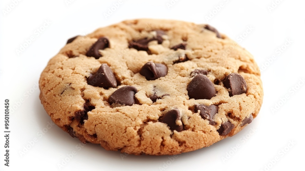 Chocolate chip treat on a white canvas. Chocolate chip treat on a white canvas.