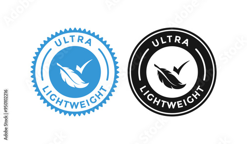 Ultra Lightweight logo badge template. This is suitable for information and product label