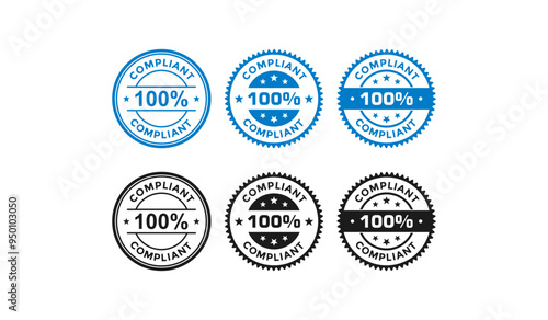 100% compliant badge logo. This is suitable for product label, manufacturing and information label.