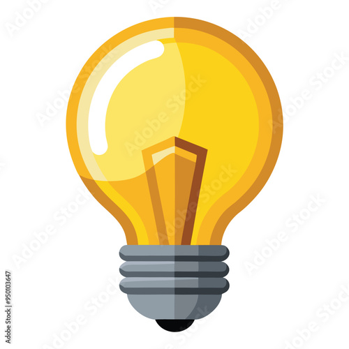 Illustration of Halogen bulb Isolated on white