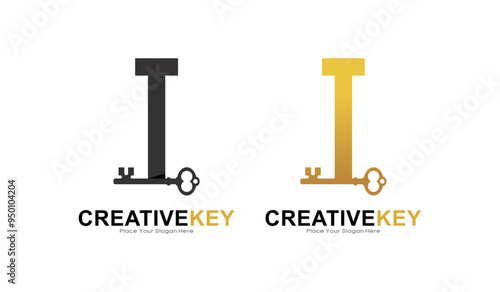 Key letter I logo vector template. This is suitable for business, poster, initial, safety and security Letter Design Vector