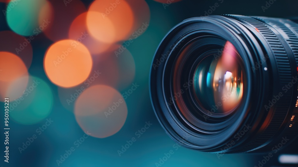 Reflections in Camera Lens with Blurred Lights Reflections in Camera Lens with Blurred Lights
