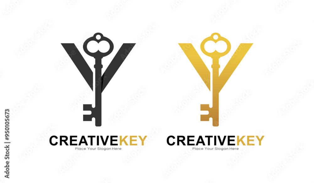 Key letter Y logo vector template. This is suitable for business, poster, initial, safety and security Letter Design Vector Key letter Y logo vector template. This is suitable for business, poster, initial, safety and security Letter Design Vector