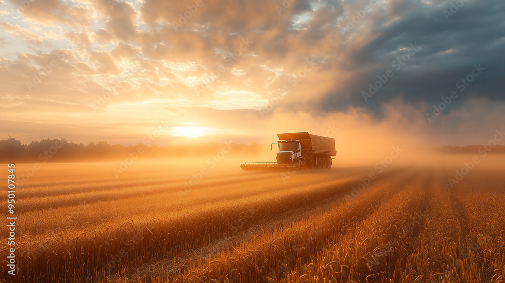 combine harvester on a field combine harvester on a field