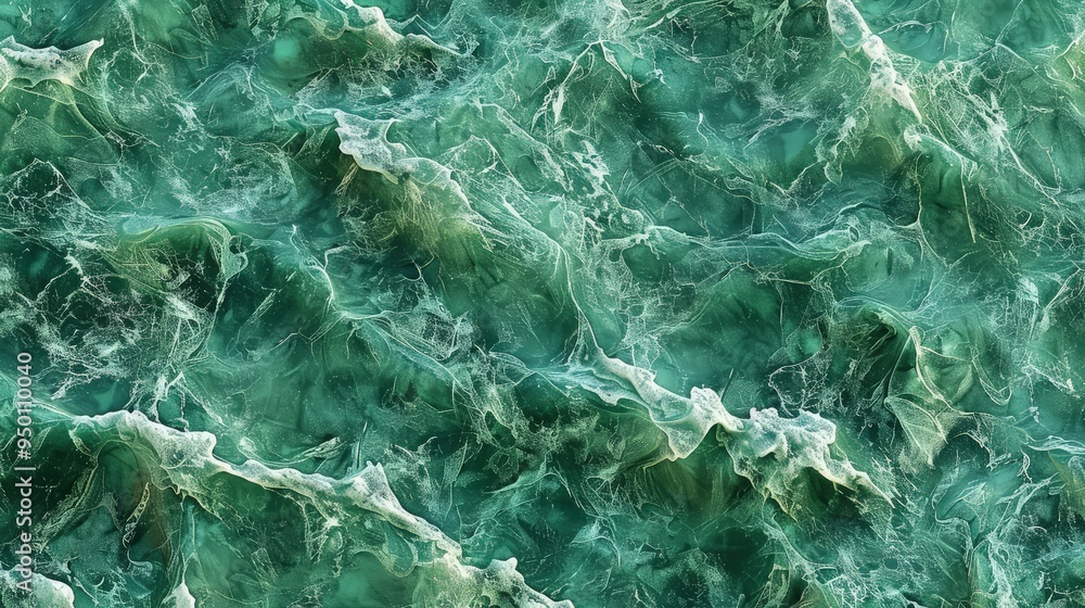 An elegant seamless green marble texture with waves of sea green and hints of blue, simulating the ocean's colors for a tranquil background. An elegant seamless green marble texture with waves of sea green and hints of blue, simulating the ocean's colors for a tranquil background.