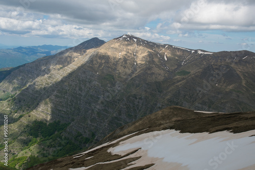 View of high peak in the Monti della Laga, Lazio region, Italy photo