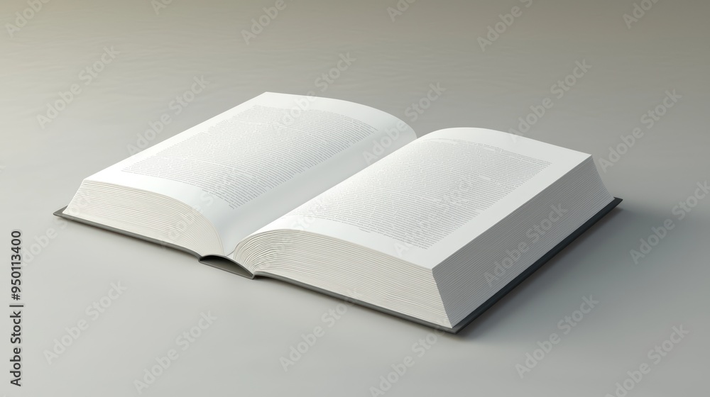 Modern 3D Render of Animated Open Textbook on Neutral Background,Generative Ai Modern 3D Render of Animated Open Textbook on Neutral Background,Generative Ai