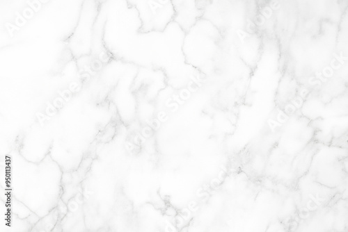 White Marble Granite Wall with Black Pattern - Smooth Stone Surface for Elegant Interior Decoration