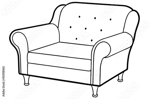 Minimalist Armchair Line Art