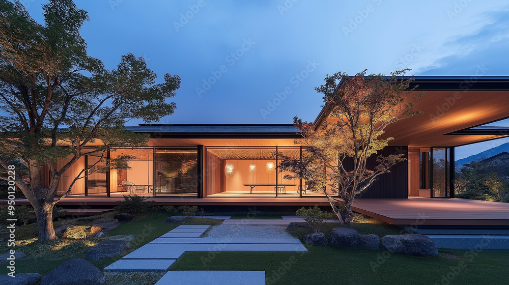 Fototapeta premium Contemporary Japanese house