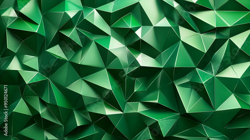 Emerald Green Geometric Pattern Background,