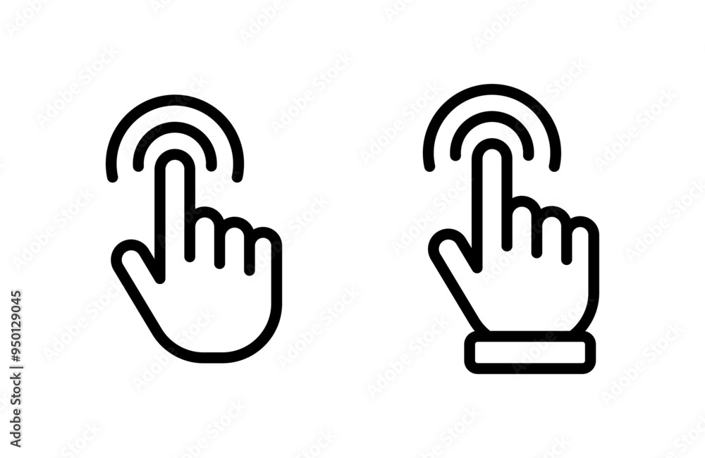 Click hand cursor icon set Click hand cursor icon set