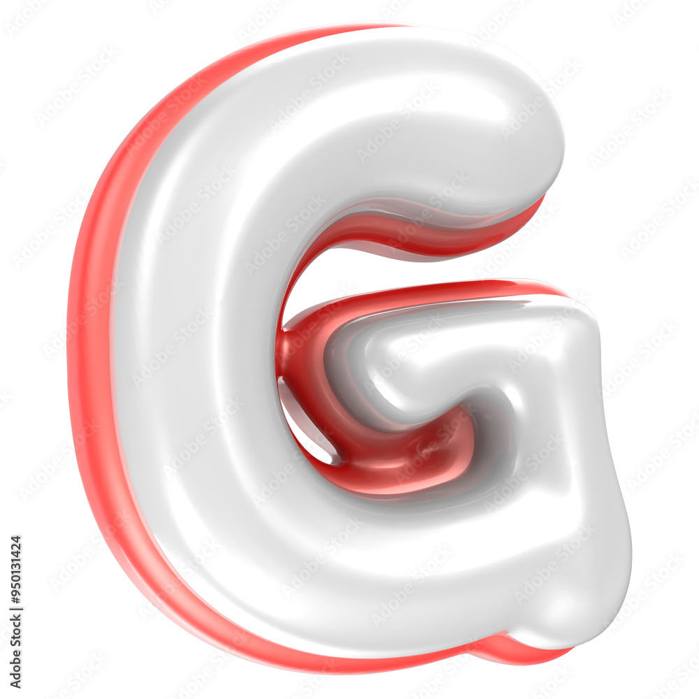 G Font Red And White 3D Rendering G Font Red And White 3D Rendering