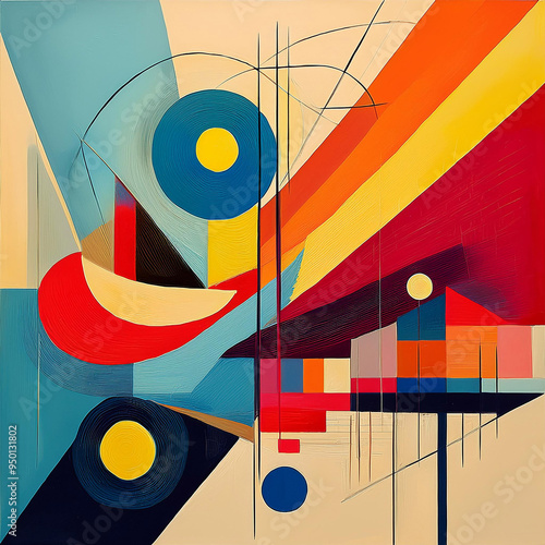 Abstract Art- Develop abstract compositions with bold colors, shapes, and textures. 