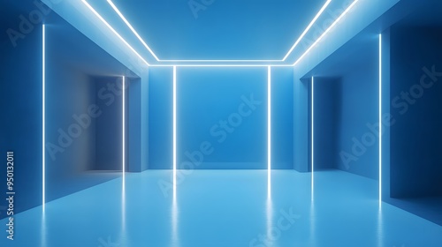 Fototapeta Naklejka Na Ścianę i Meble -  3d render of a corridor