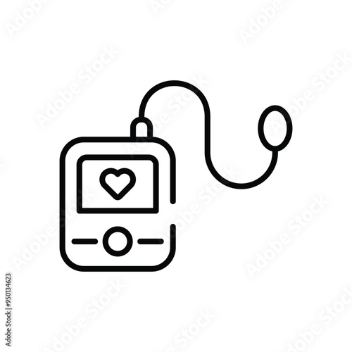 Blood Pressure Monitor vector icon