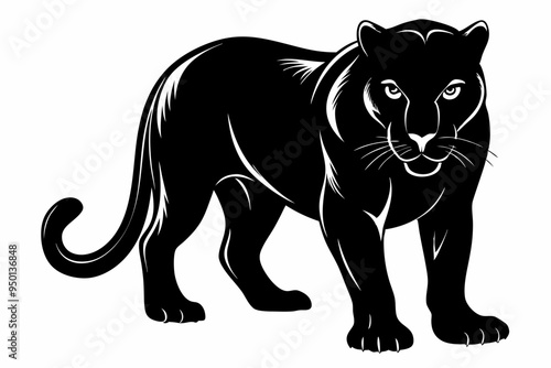 Black Panther Silhouette vector illustration